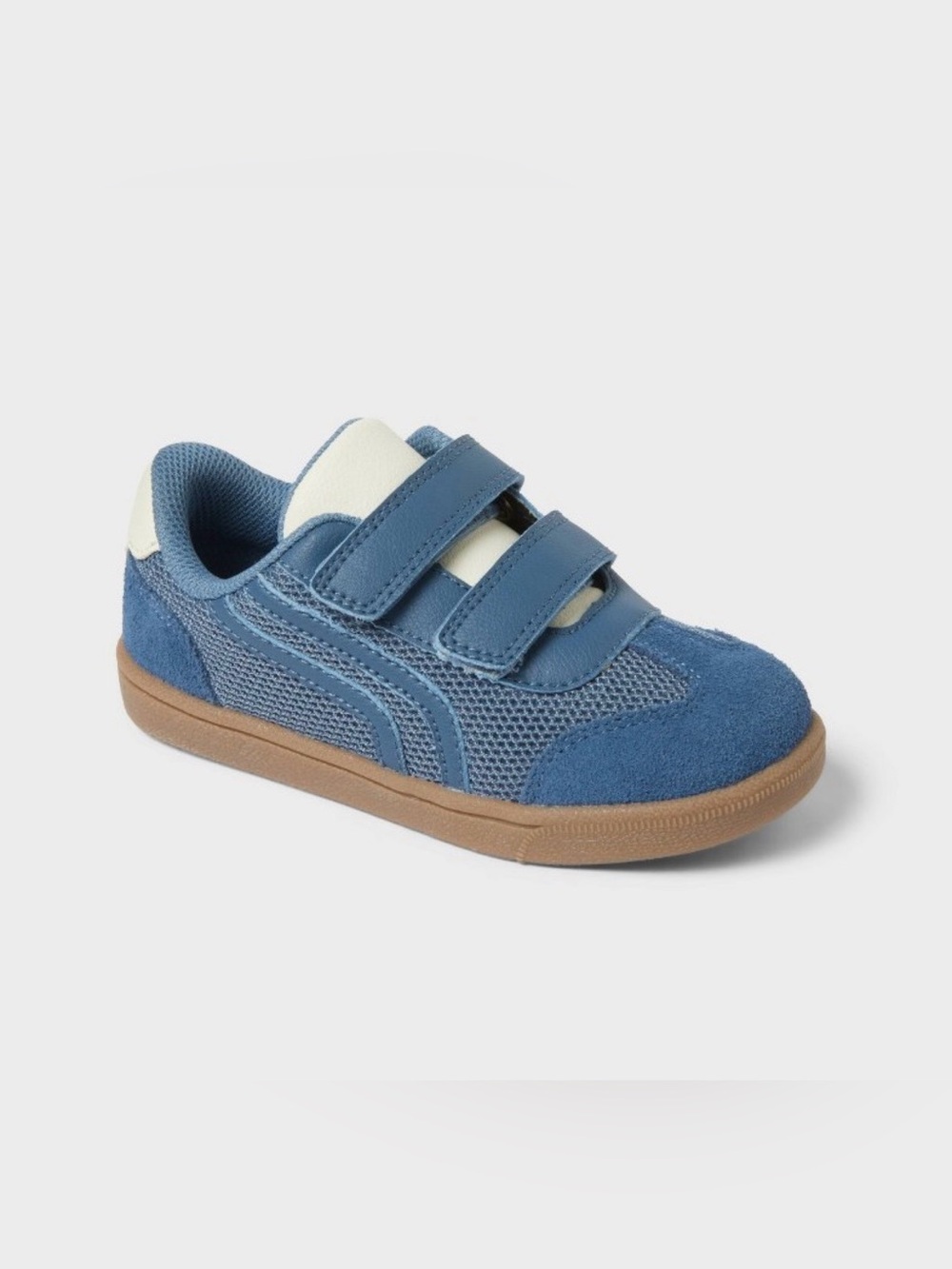 Cat & Jack Boys Blue Velcro Mesh & Suede Sneakers Size 12 Almost New